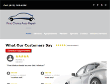 Tablet Screenshot of firstchoiceautorepairs.com